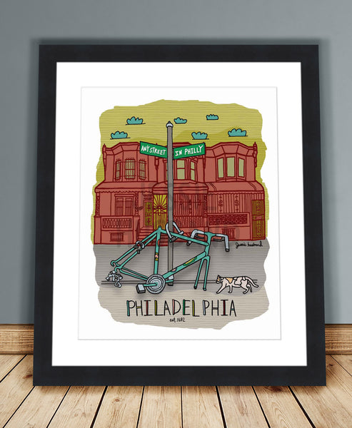 Philadelphia bike parts print