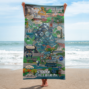 State College, Penn State, Happy Valley Beach Towel