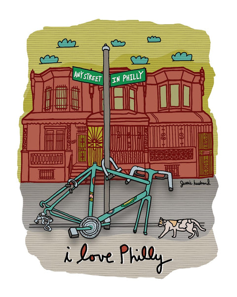 Philly bike parts tote bag - Jessie husband
