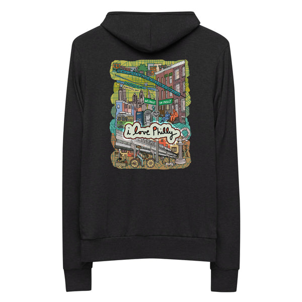 I Love Philly Hoodie, Customize w/ your cross streets - Jessie husband